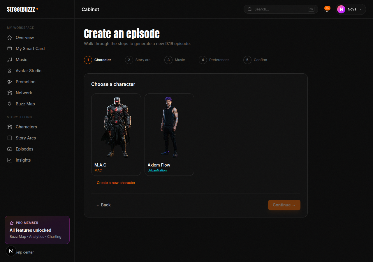 AI create wizard